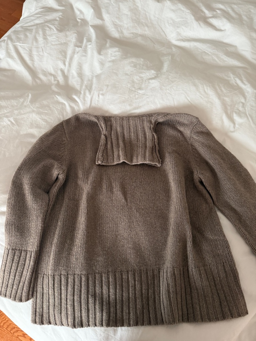 Jenni Kayne Ribbed Hem Knit turtle neck  - Taupe Brown